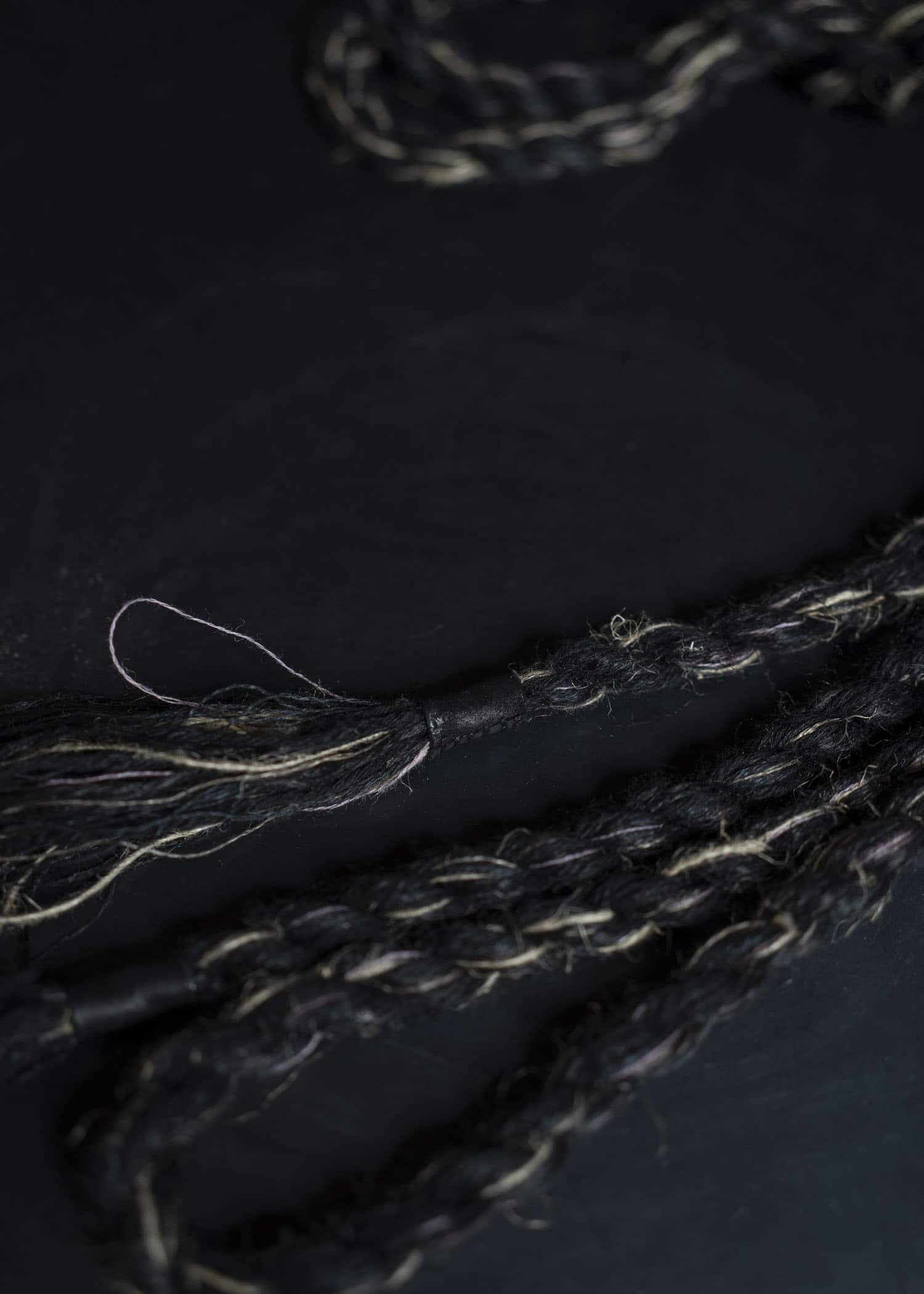 JAN-JAN VAN ESSCHE BELT#3 -MIXED YARNS DARK Twisted Belt Mixed Yarns Dark