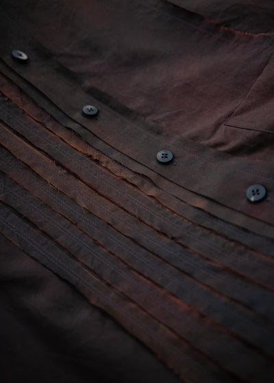 ZIGGY CHEN MANDARIN COLLAR HYBRID DRESS SHIRT