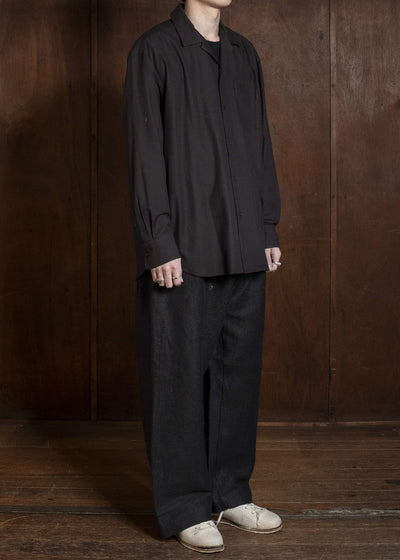 YOKO SAKAMOTO YS-26SS-48-BROWN Open Collar Shirt BROWN