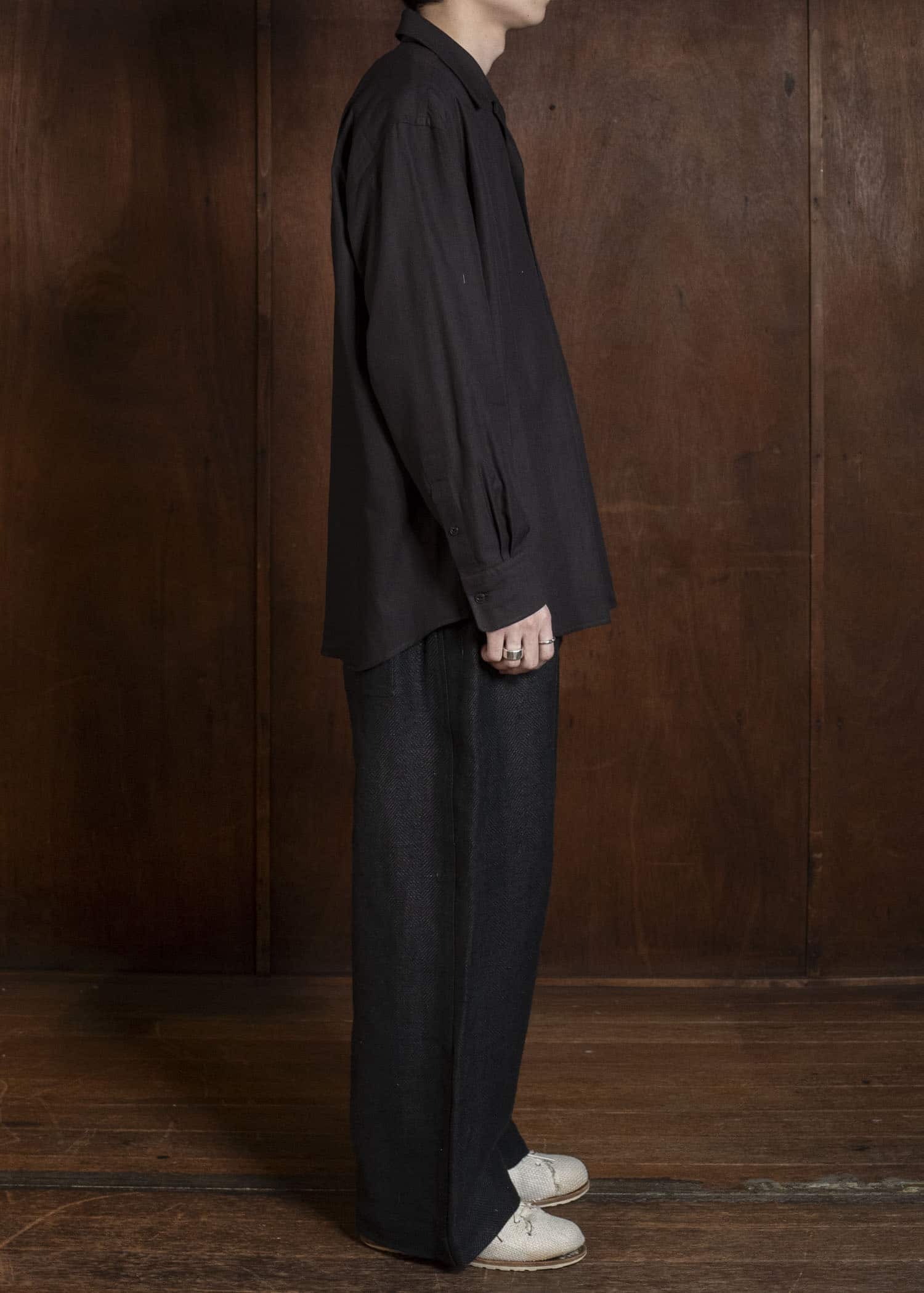 YOKO SAKAMOTO YS-26SS-48-BROWN Open Collar Shirt BROWN