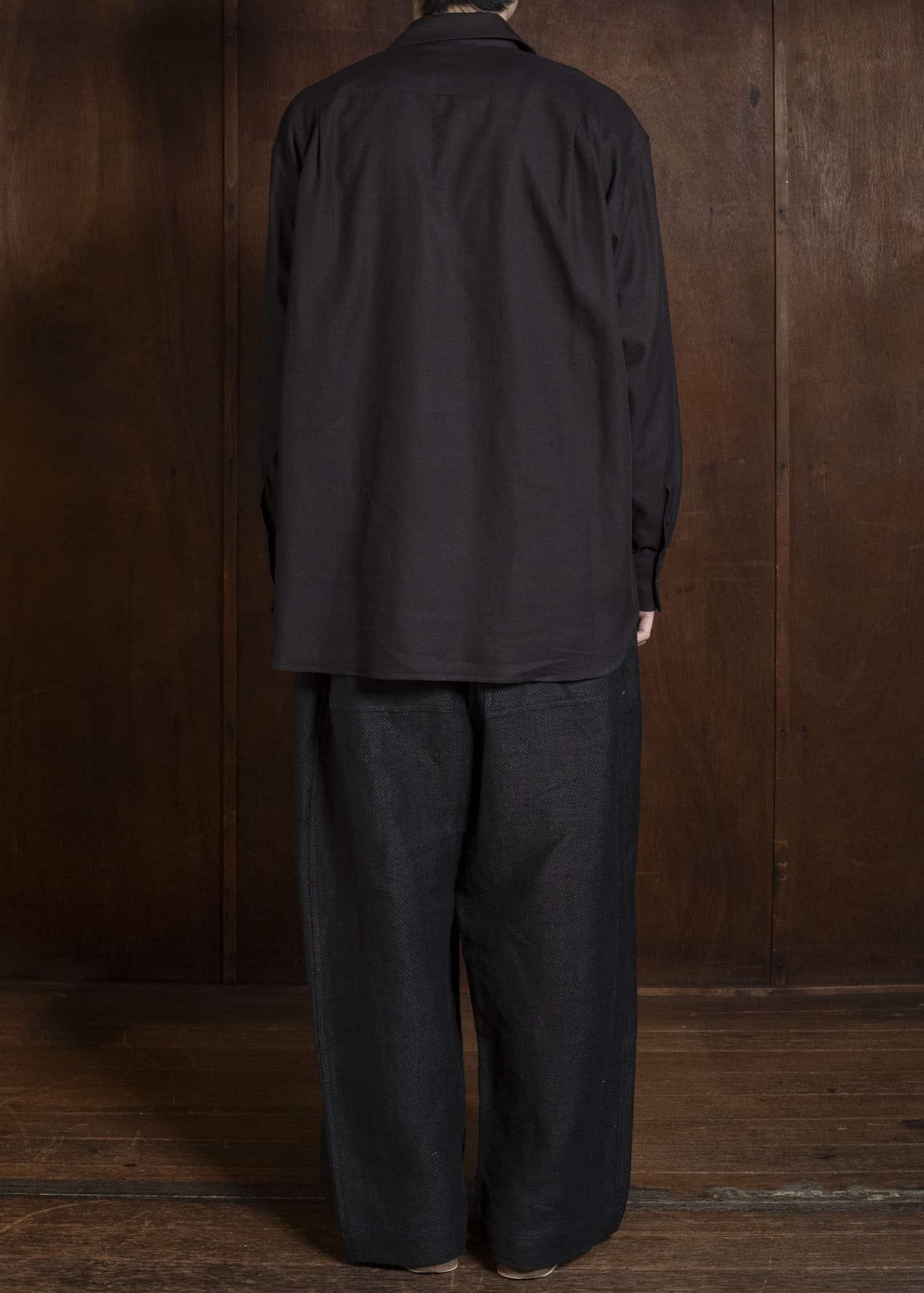 YOKO SAKAMOTO YS-26SS-48-BROWN Open Collar Shirt BROWN