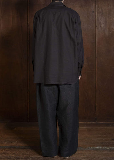 YOKO SAKAMOTO YS-26SS-48-BROWN Open Collar Shirt BROWN