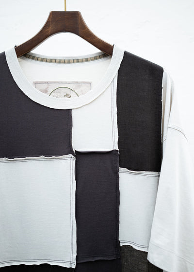 ZIGGY CHEN ASSYMETRICAL PATCHWORK T-SHIRT