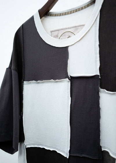 ZIGGY CHEN ASSYMETRICAL PATCHWORK T-SHIRT