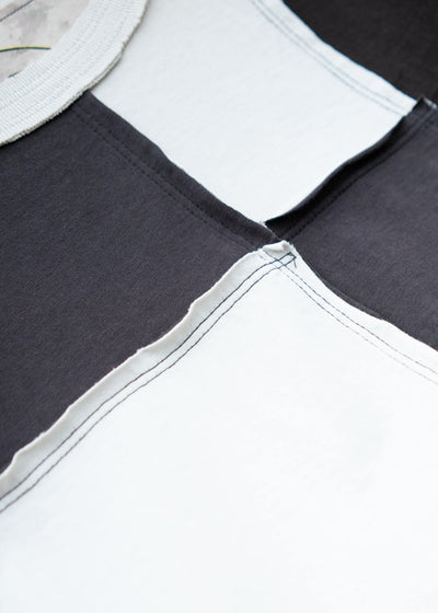 ZIGGY CHEN ASSYMETRICAL PATCHWORK T-SHIRT