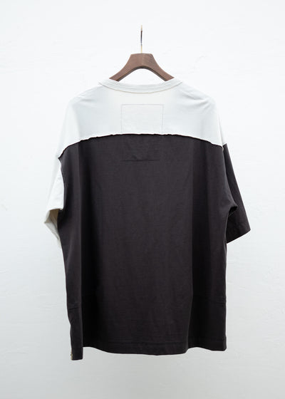 ZIGGY CHEN ASSYMETRICAL PATCHWORK T-SHIRT
