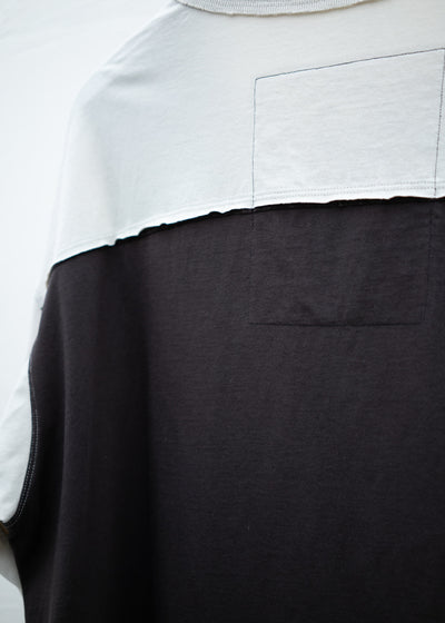 ZIGGY CHEN ASSYMETRICAL PATCHWORK T-SHIRT