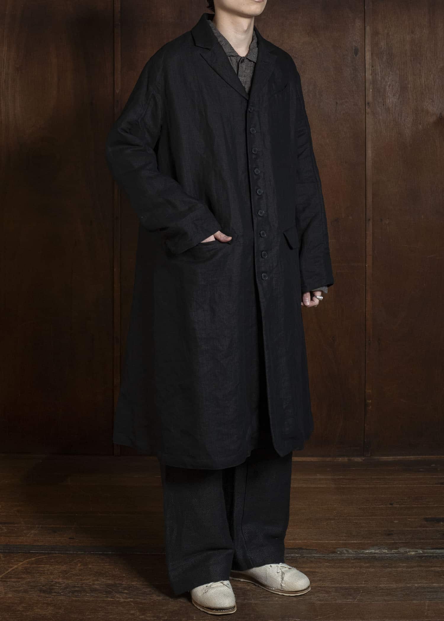 KLASICA PHILIA-db 10B CLASSIC RAGLAN COAT BLACK