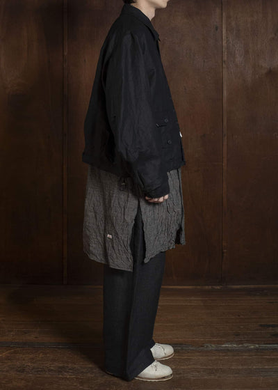 KLASICA IRWELL - DB CURVED ARM BUTTON BLOUSON BLACK