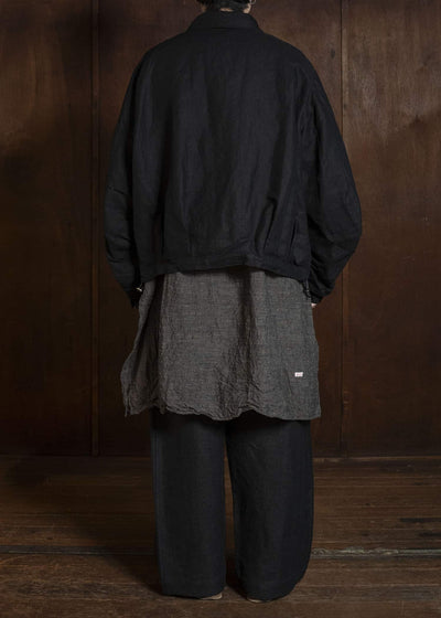 KLASICA IRWELL - DB CURVED ARM BUTTON BLOUSON BLACK