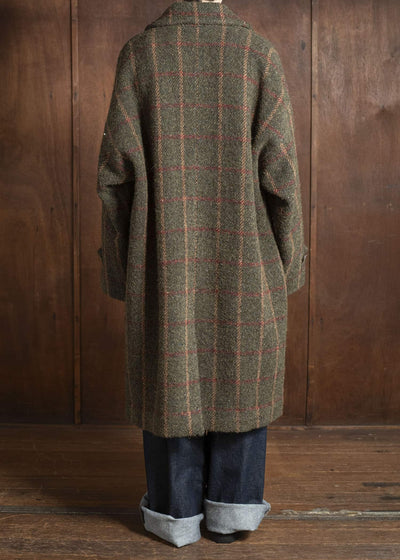 UMA WANG UM8506 CASSIE COAT uw472 - green/red/tan