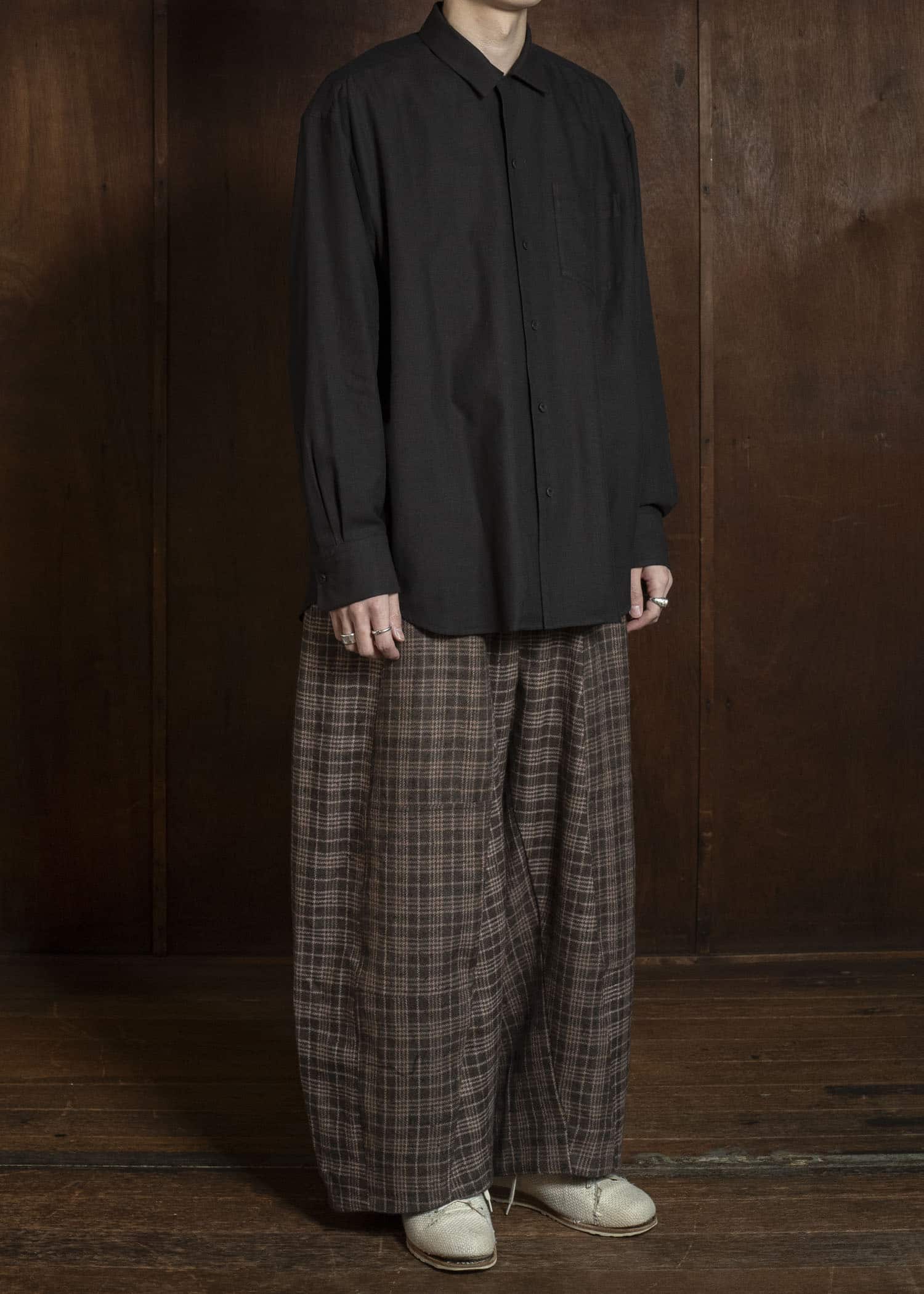 Gathering Textiles Fisherman Pants Brown Red Cheks FIP01-FW-CG