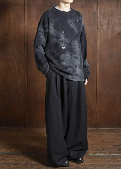 UMA WANG UK7595 ROUND NECK TOP uw890 - dark grey