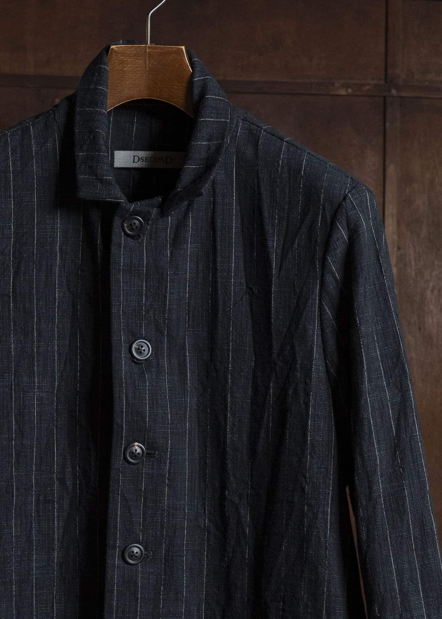 DSECOND Cotton Wool Polyamide Striped Work Jacket