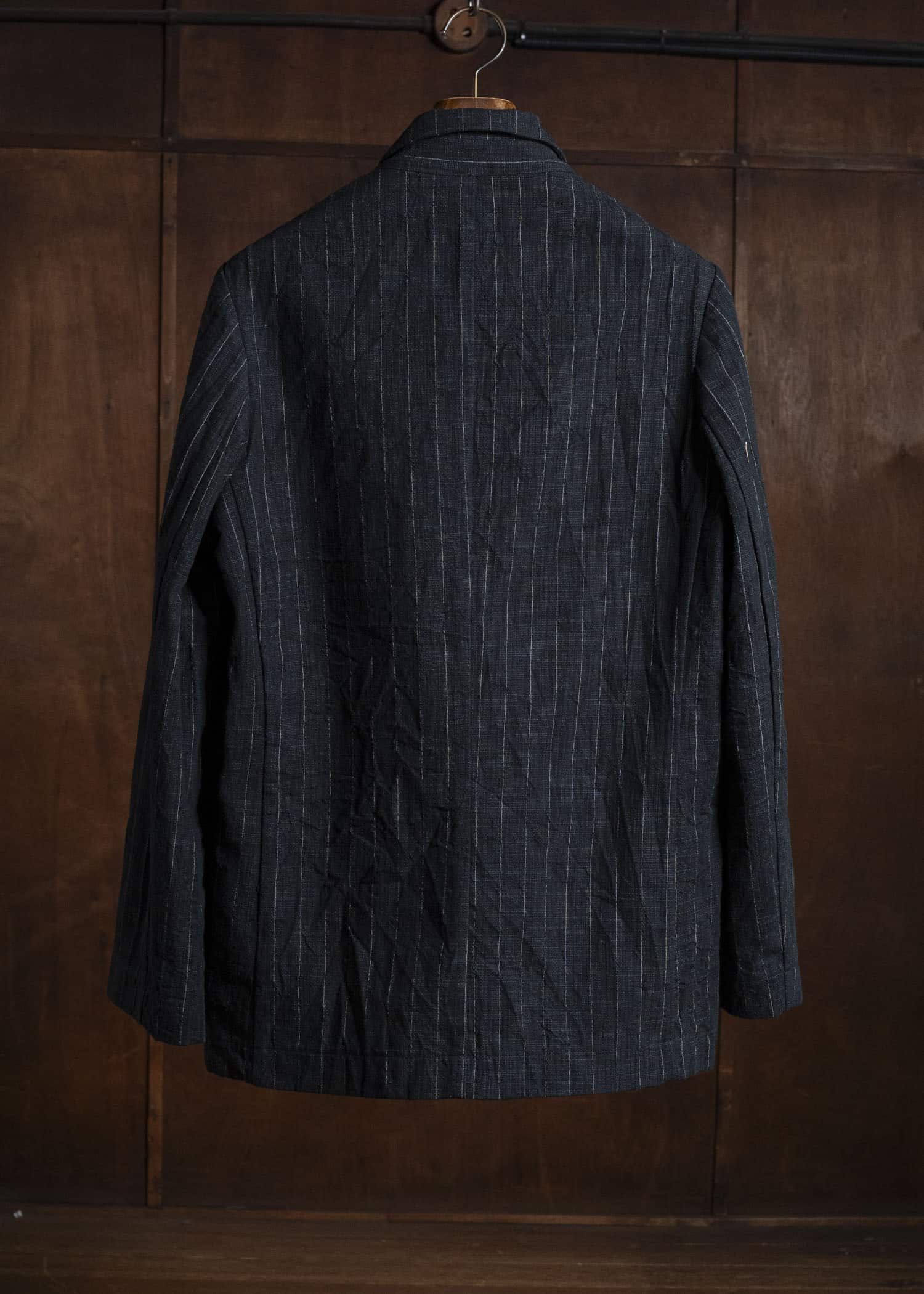 DSECOND Cotton Wool Polyamide Striped Work Jacket