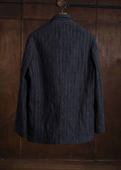DSECOND Cotton Wool Polyamide Striped Work Jacket