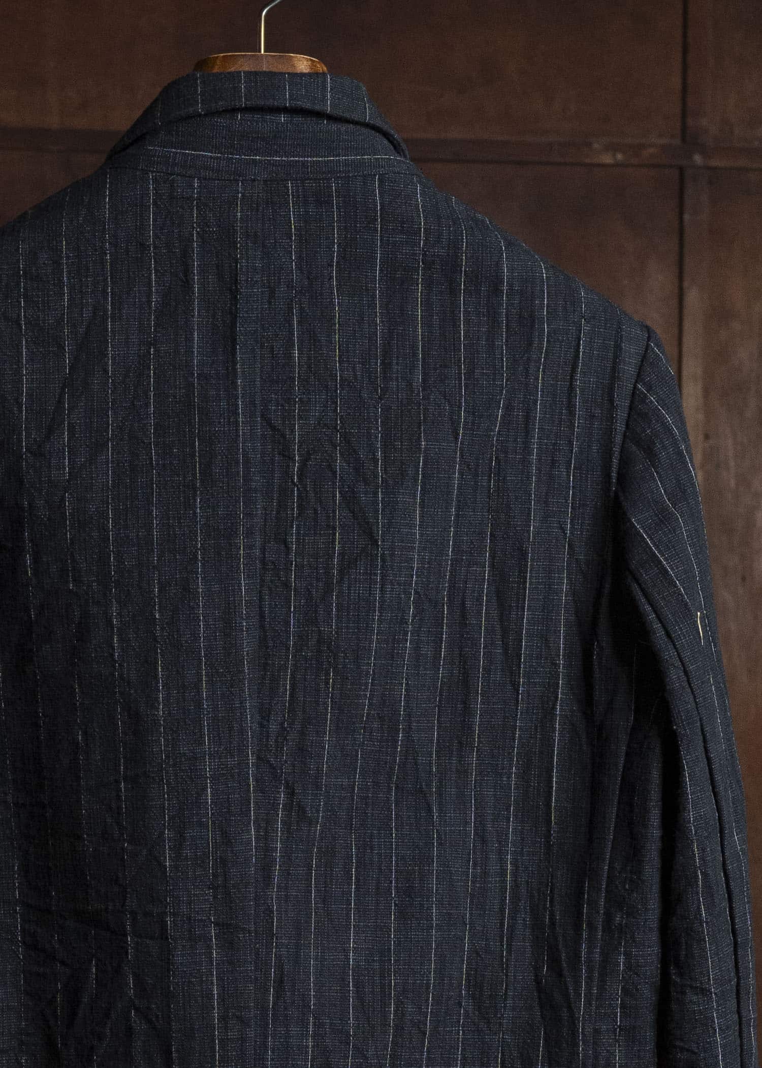 DSECOND Cotton Wool Polyamide Striped Work Jacket