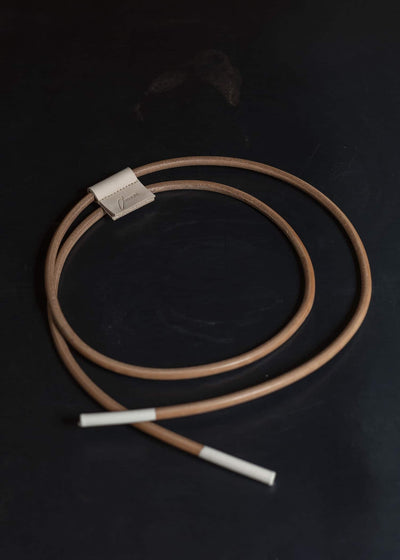 amachi. Dipped leather Belt AY16-26 Natural × Ivory