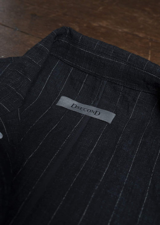 DSECOND Cotton Wool Polyamide Striped Work Jacket