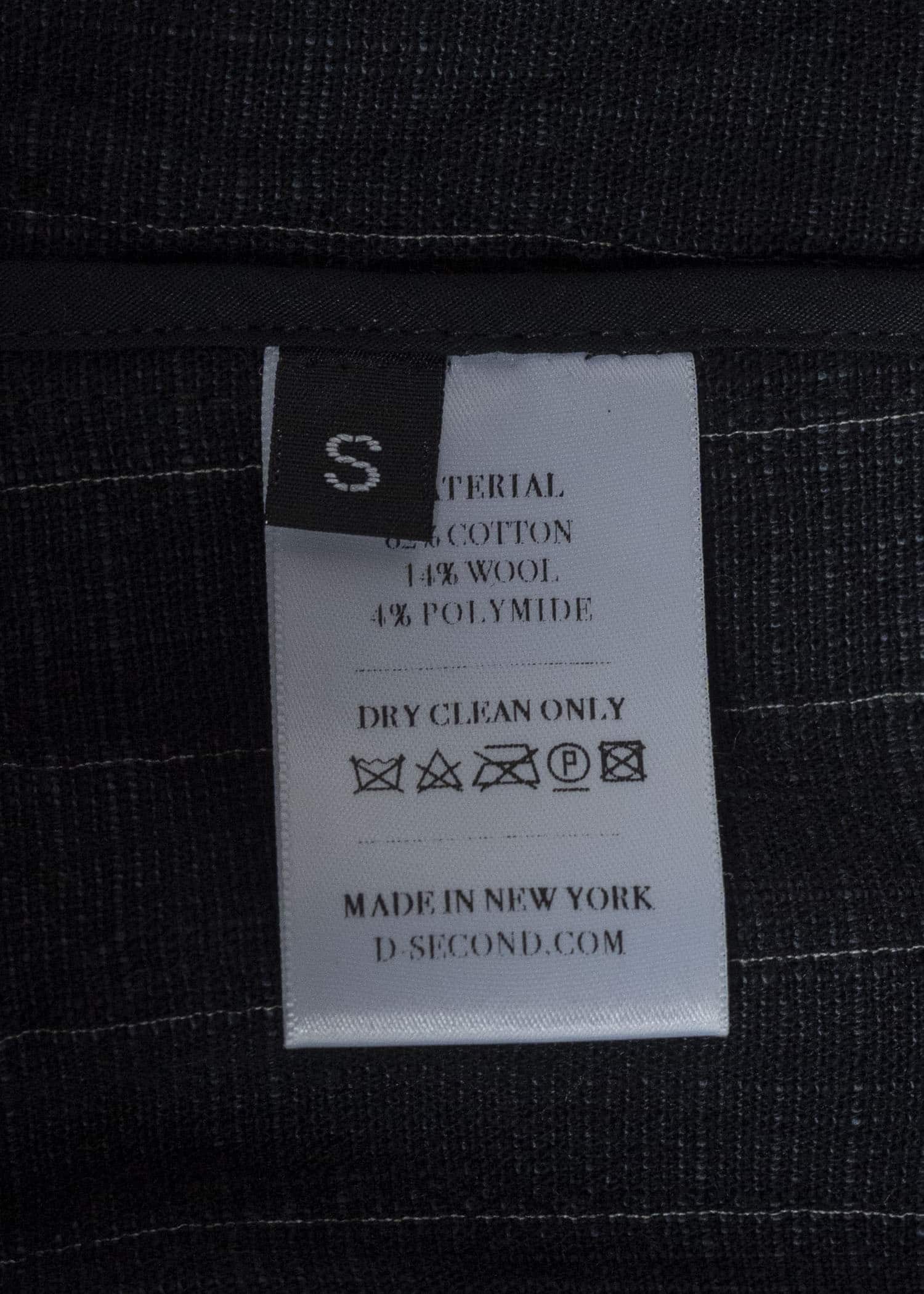 DSECOND Cotton Wool Polyamide Striped Work Jacket