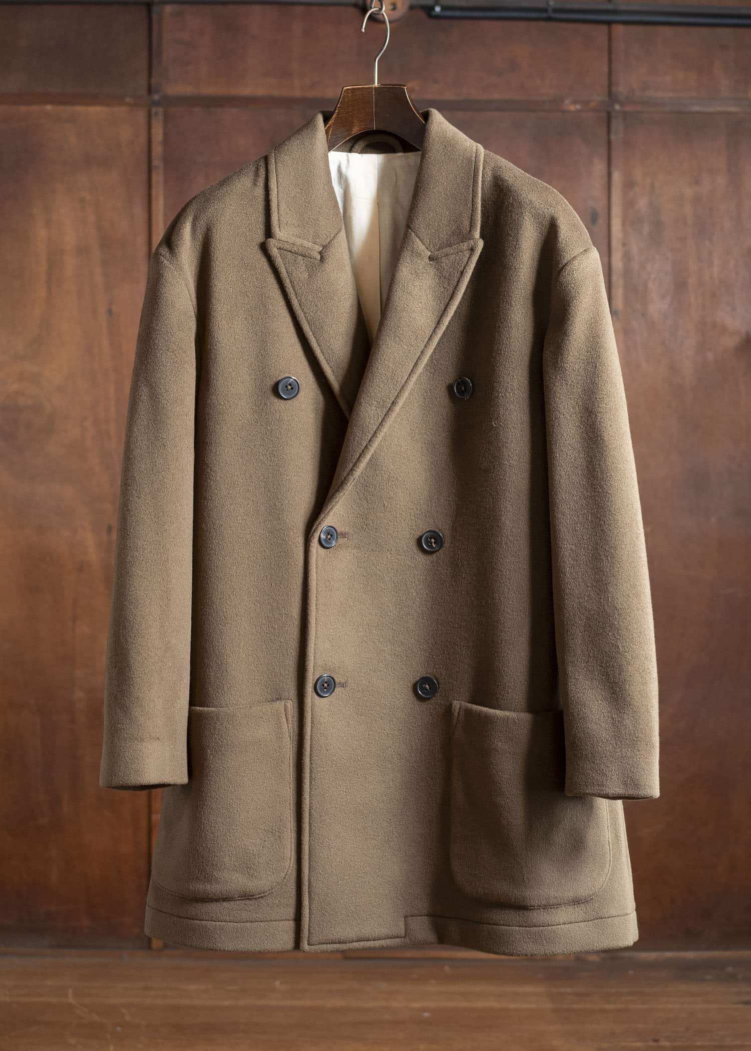 DIOMENE CALEB DOUBLE BREASTED COAT 10 RAW UMBER DDM-CP - 0013 / DDM GIULIA