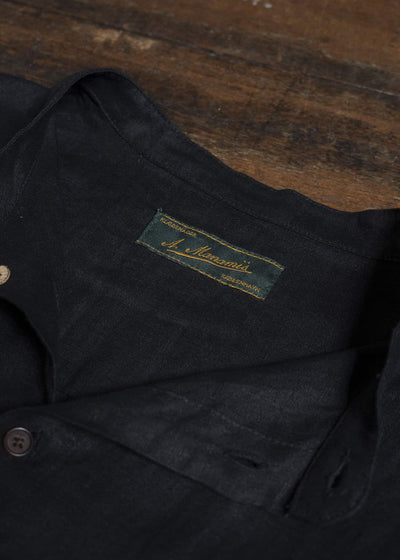 Aleksandr Manamis Linen Collarless Shirt