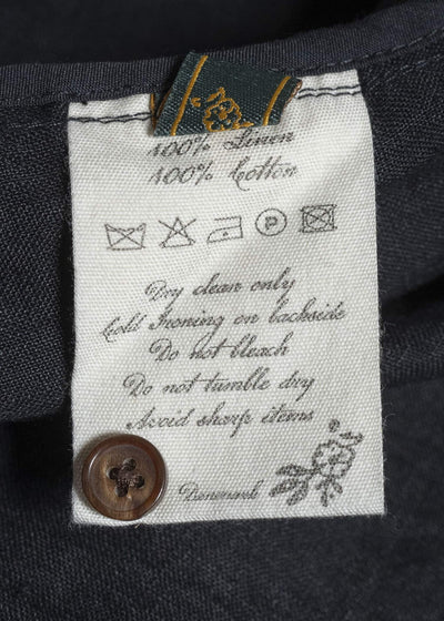 Aleksandr Manamis Linen Collarless Shirt