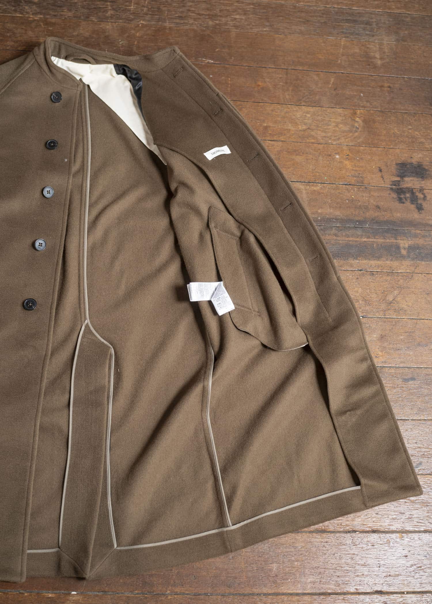 DIOMENE CEDRICSTAND COLLAR COAT 10 RAW UMBER DDM-CP - 0014 / DDM GIULIA