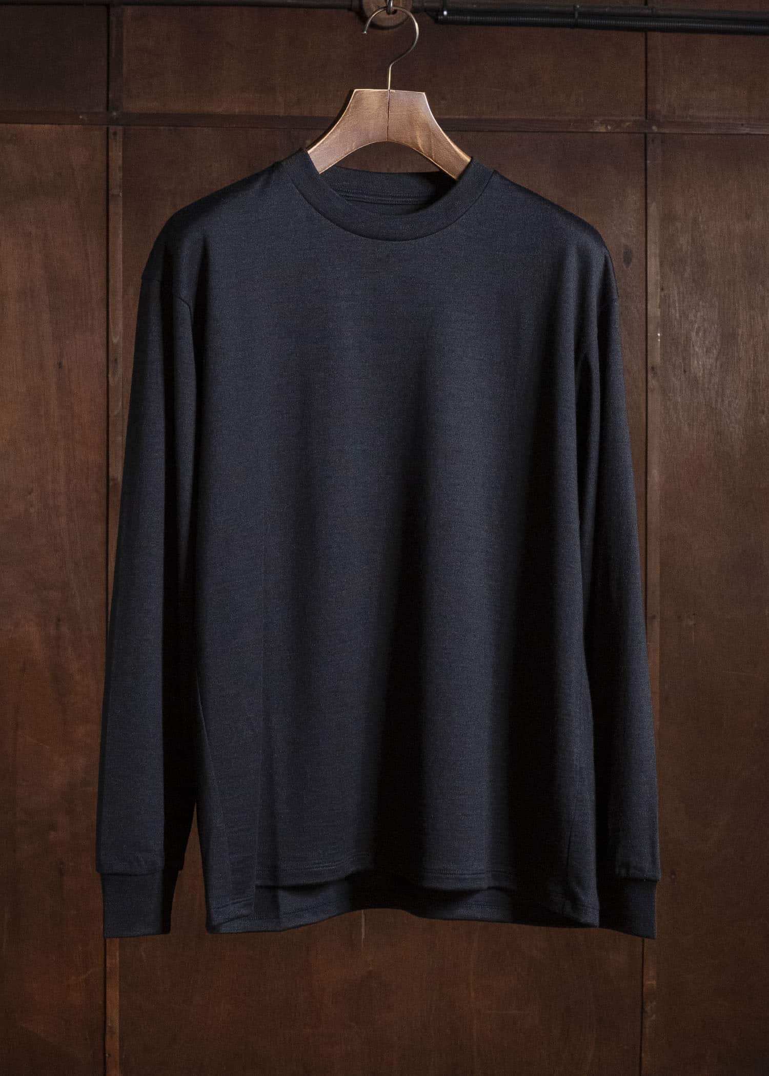 YOKO SAKAMOTO YS-26AW-93-BLACK Crew Neck Pullover BLACK