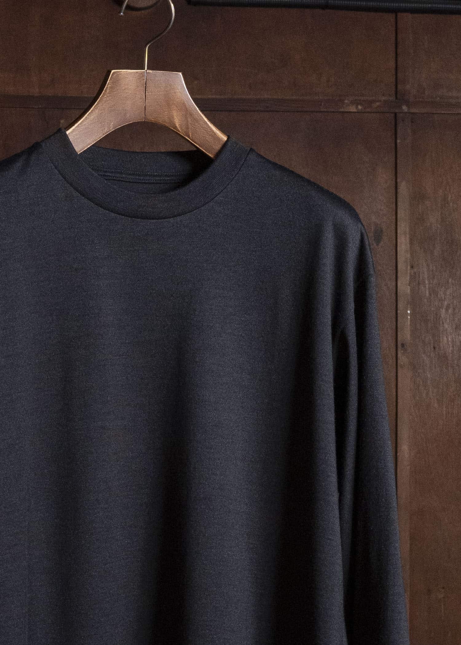YOKO SAKAMOTO YS-26AW-93-BLACK Crew Neck Pullover BLACK