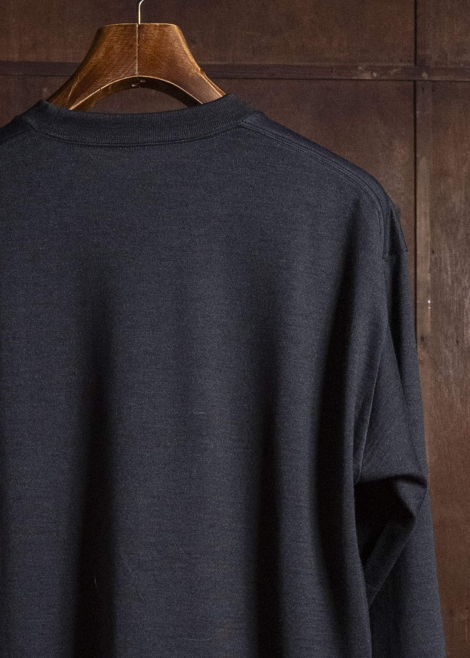 YOKO SAKAMOTO YS-26AW-93-BLACK Crew Neck Pullover BLACK