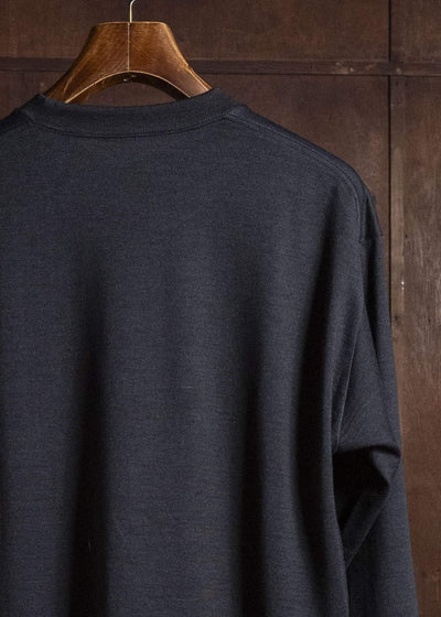 YOKO SAKAMOTO YS-26AW-93-BLACK Crew Neck Pullover BLACK