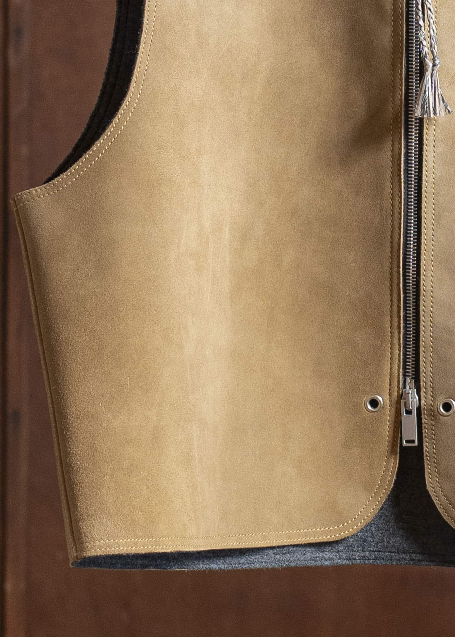 DIOMENE WAYNE LEATHER WAISTCOAT 06 COPPER DDM-GL - 0007 / DDM PELLE