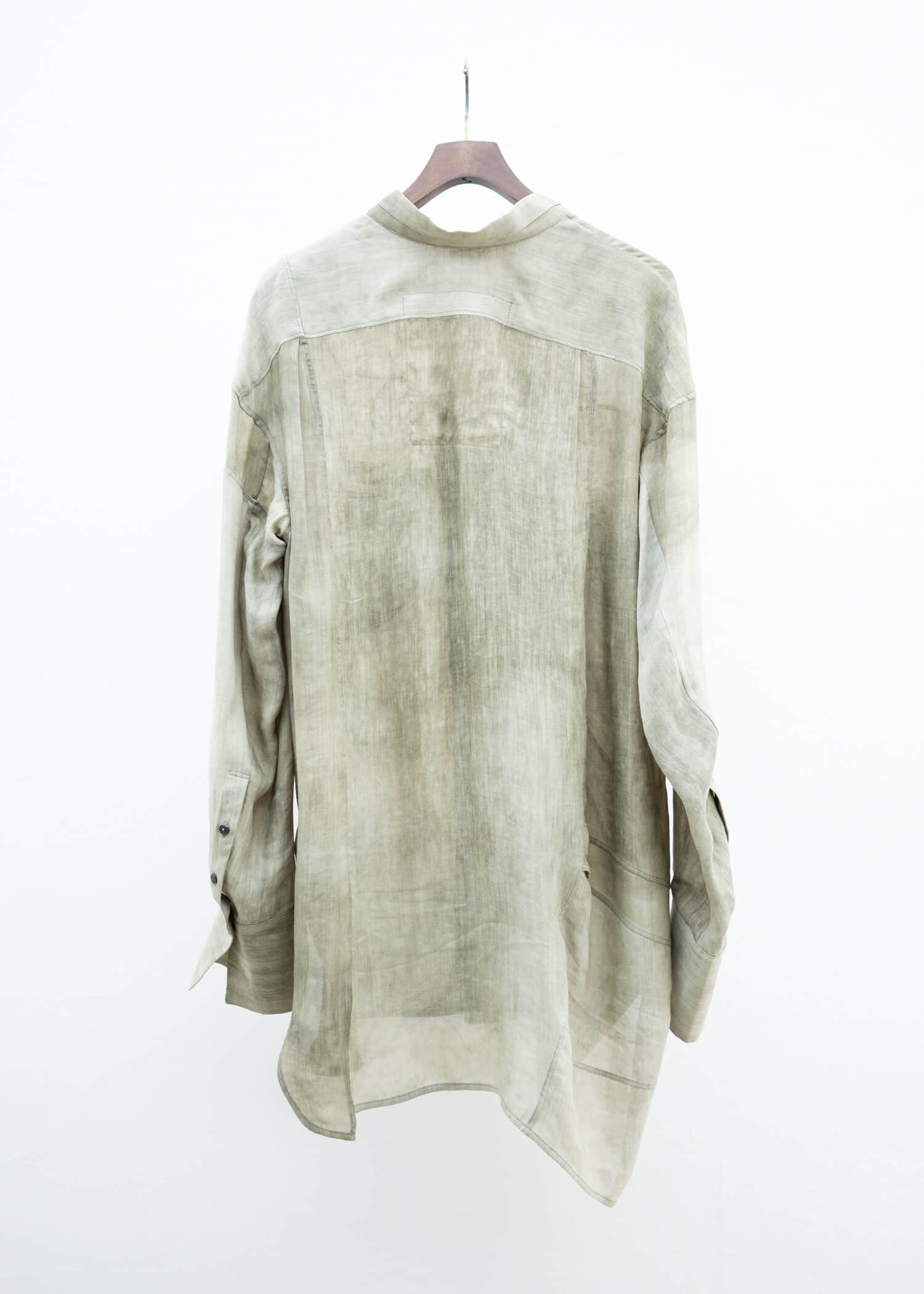 ZIGGY CHEN CONTRAST PANELED STRING SHIRT