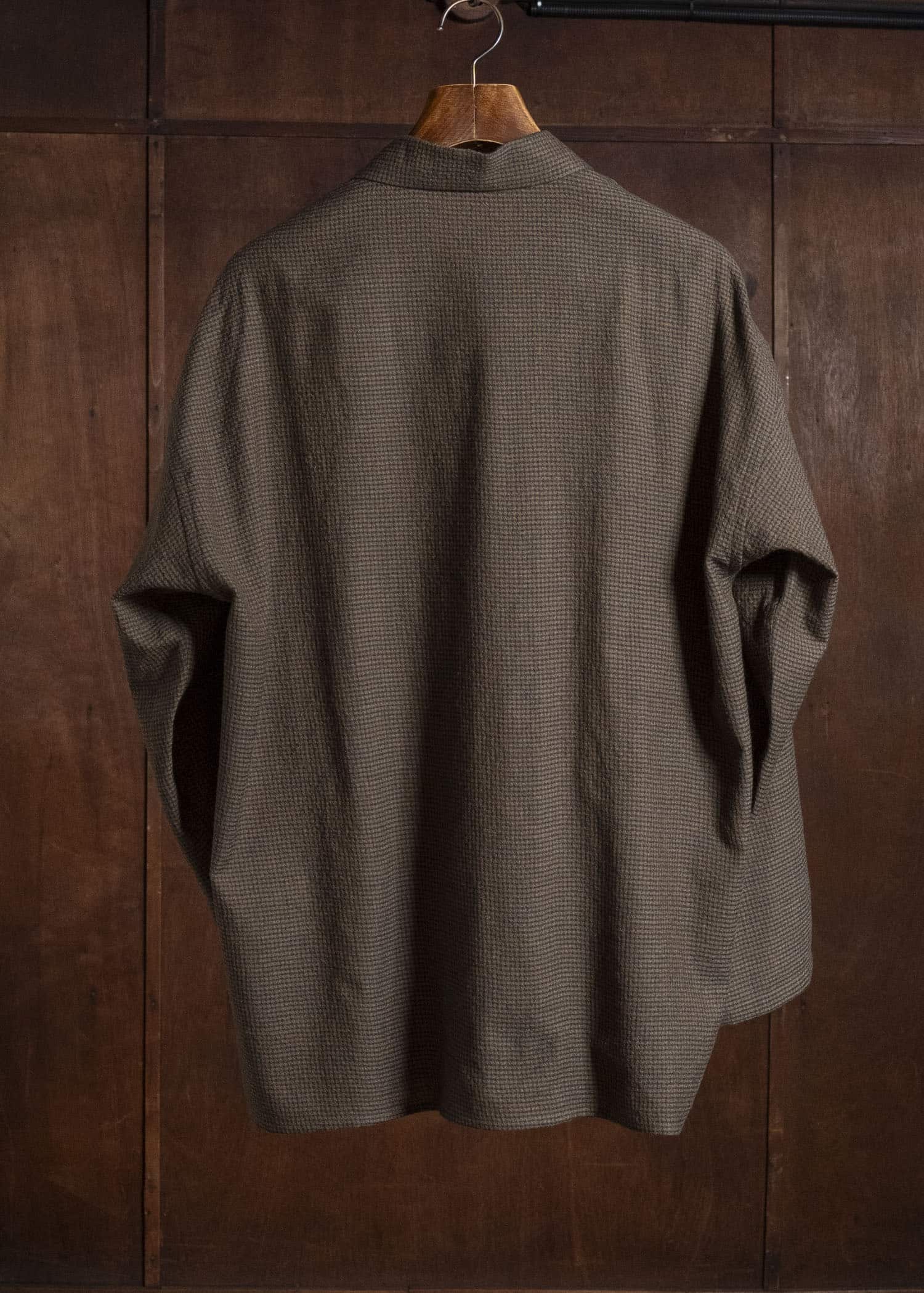 Jurgen Lehl J0564FBM534-95 ウール平薄手シャツ 茶