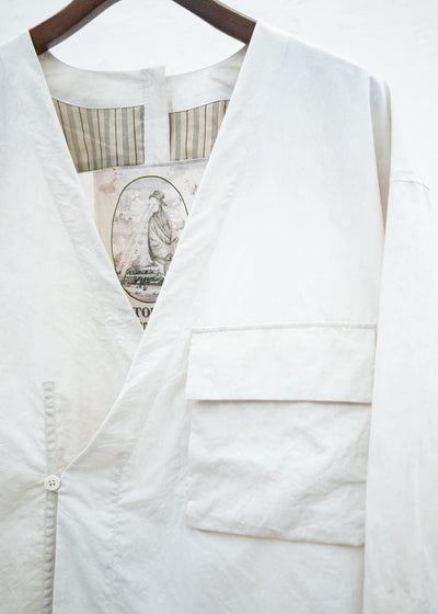 ZIGGY CHEN SHORT SLEEVE WRAP SHIRT