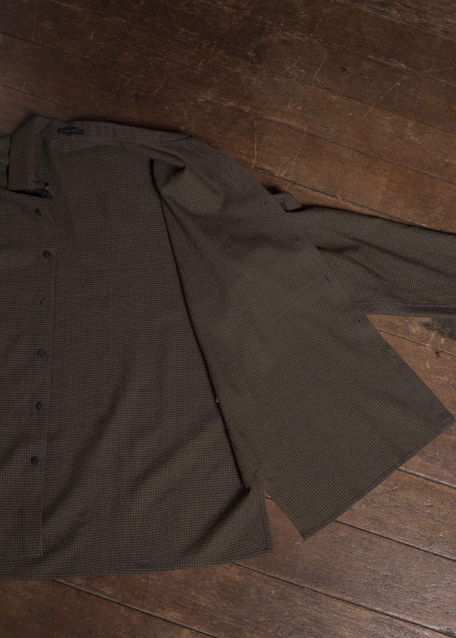 Jurgen Lehl J0564FBM534-95 ウール平薄手シャツ 茶