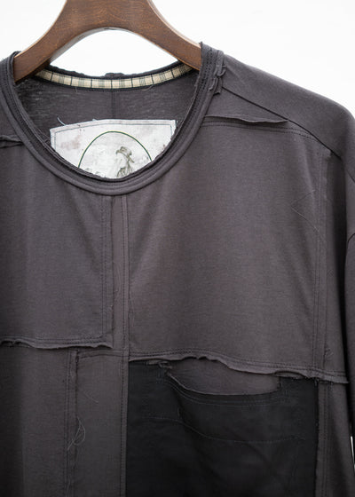 ZIGGY CHEN CONTRAST PATCHWORK T-SHIRT