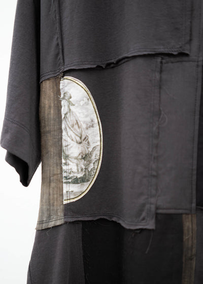 ZIGGY CHEN CONTRAST PATCHWORK T-SHIRT