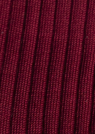 yahae Organic Cotton Ribbed Knee Socks Rose Red