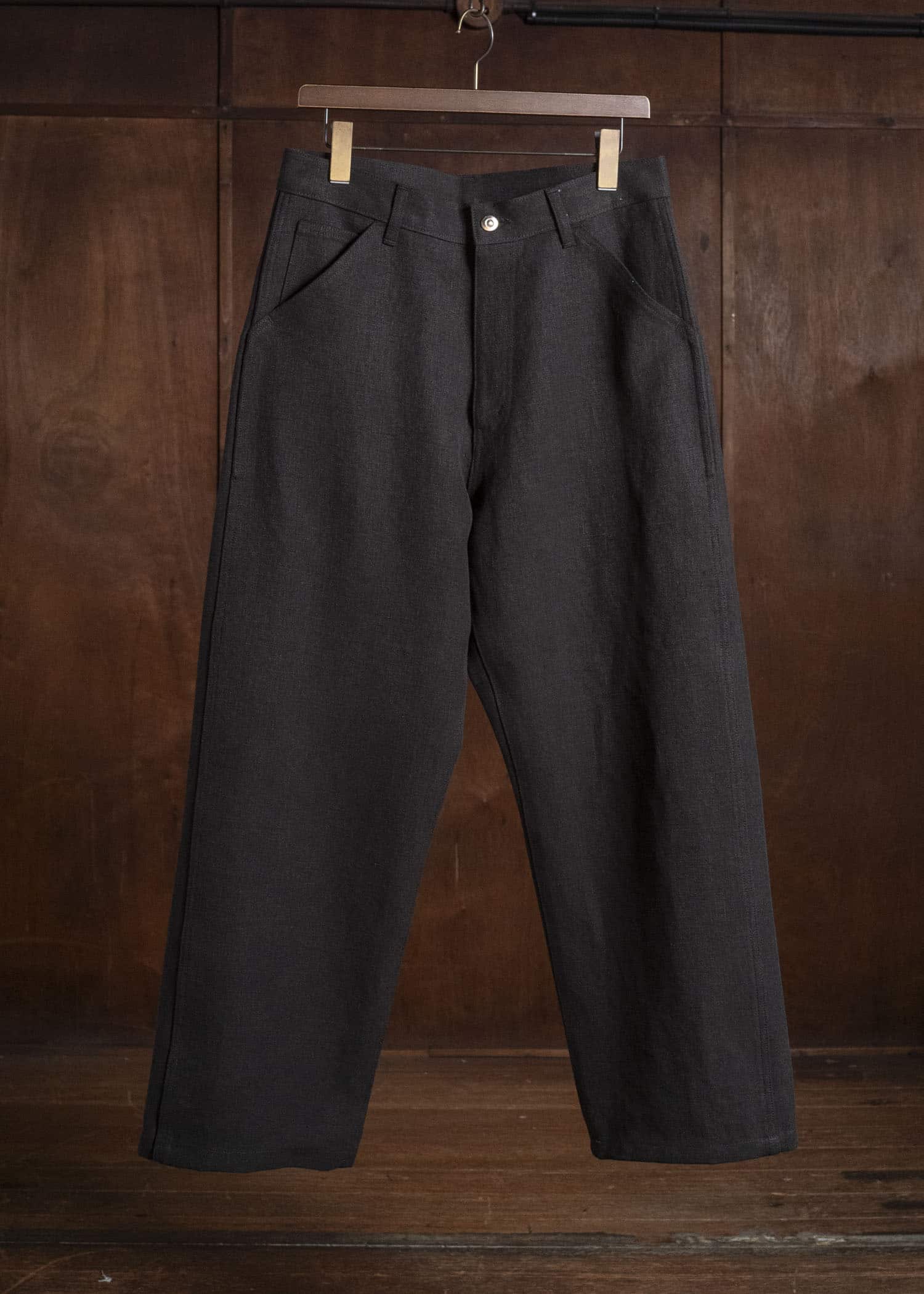 YOKO SAKAMOTO YS-26AW-42-BROWN Work 5 Pocket Straight Pants BROWN