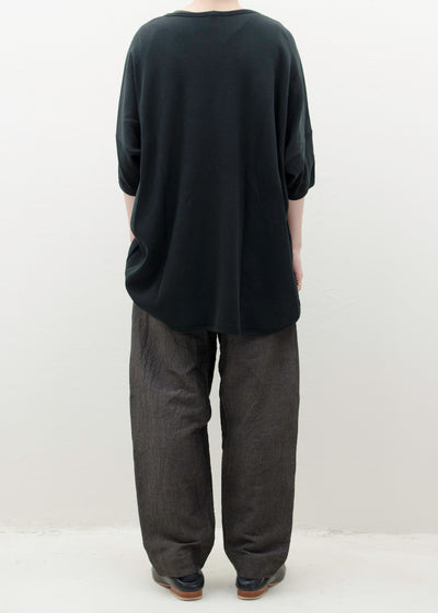 JAN-JAN VAN ESSCHE "TROUSERS#68"LEAD LINEN/BAMBOO CLOTH