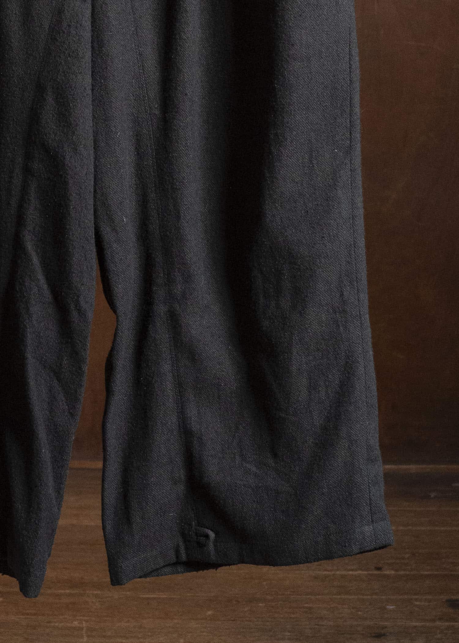 Aleksandr Manamis Brushed Wool Viscose Linen Wide Trousers