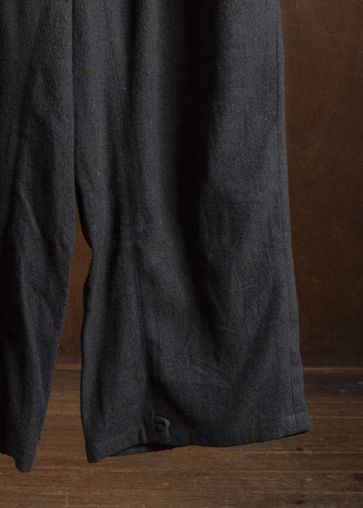 Aleksandr Manamis Brushed Wool Viscose Linen Wide Trousers