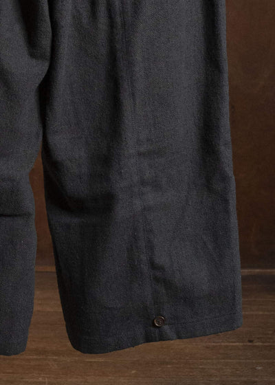Aleksandr Manamis Brushed Wool Viscose Linen Wide Trousers