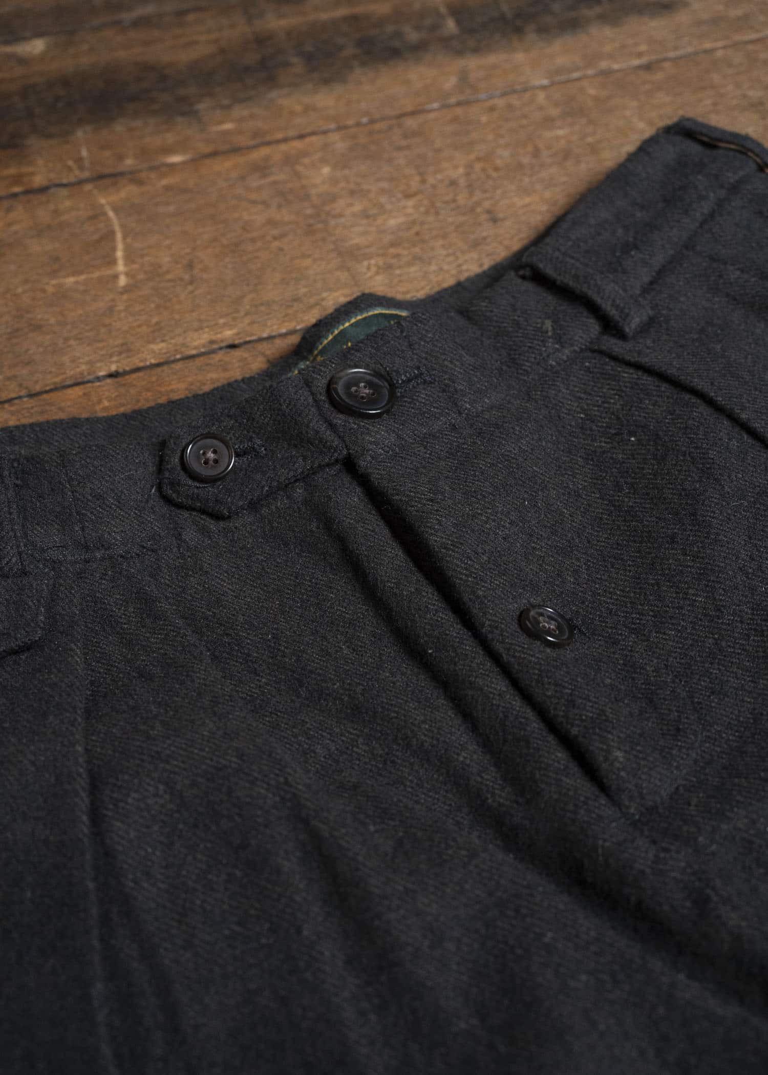 Aleksandr Manamis Brushed Wool Viscose Linen Wide Trousers