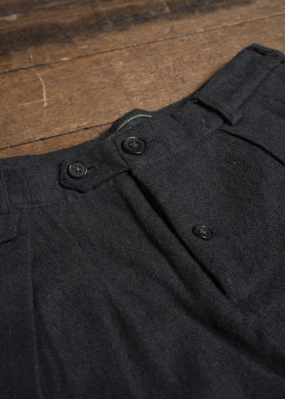 Aleksandr Manamis Brushed Wool Viscose Linen Wide Trousers