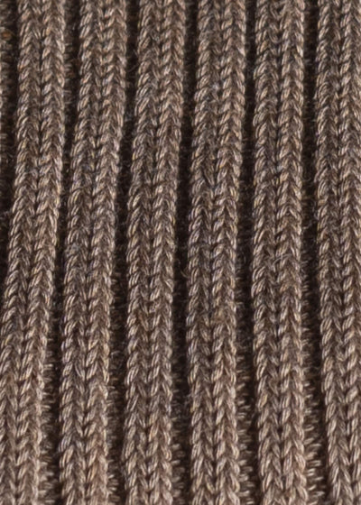 yahae Organic Cotton Yak Ribbed Socks Brown