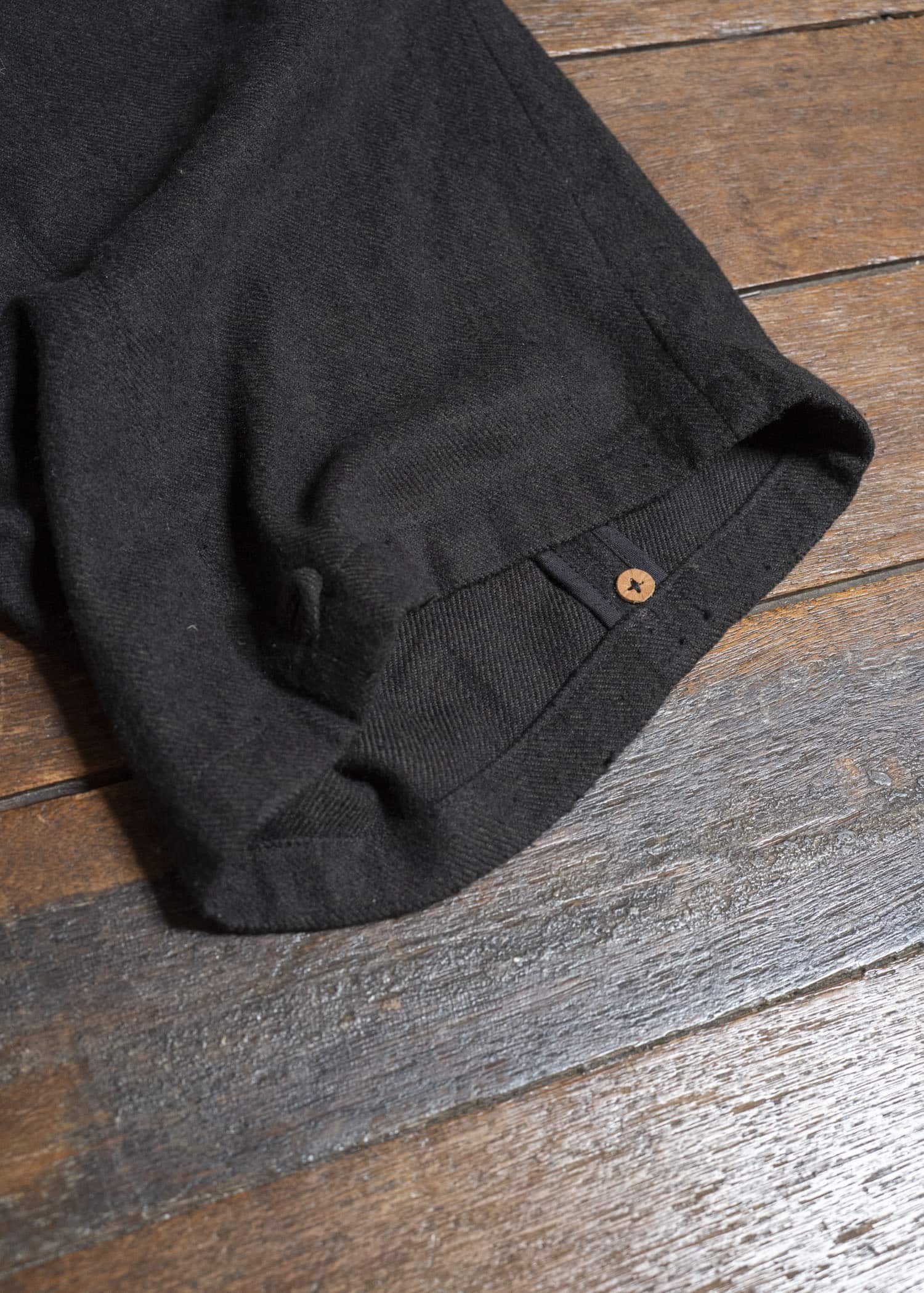 Aleksandr Manamis Brushed Wool Viscose Linen Wide Trousers