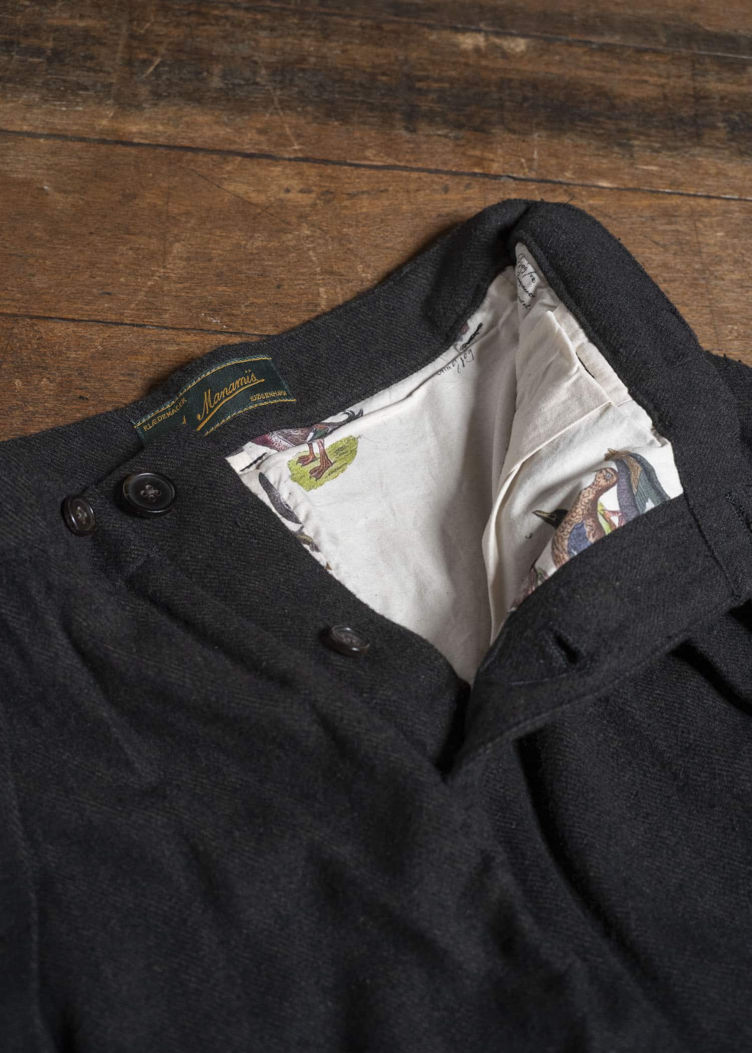 Aleksandr Manamis Brushed Wool Viscose Linen Wide Trousers